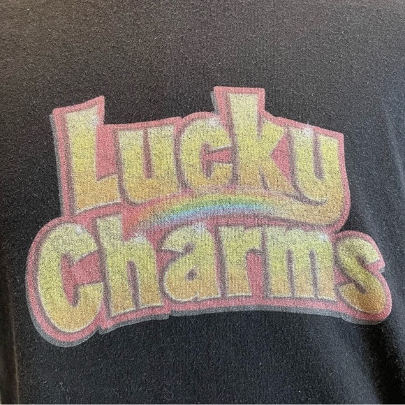 LUCKY CHARMS Graphic T-Shirt Y2K Black Large Alstyle Apparels Vintage streetwear - Picture 7 of 10